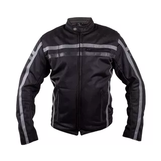 Męska kurtka motocyklowa W-TEC Bellvitage Crow - Czarno-szary - Czarno-szary