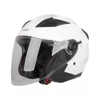 Kask motocyklowy otwarty W-TEC Barcela - Biały błyszczący - Biały błyszczący