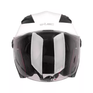 Kask motocyklowy otwarty W-TEC Barcela - Biały błyszczący