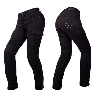 Damskie spodnie jeansy motocyklowe W-TEC Komehana - Czarny
