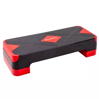 Step fitness do aerobiku regulowany inSPORTline AS150 - Czarno-czerwony