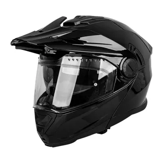 Kask motocyklowy enduro Flip-Up W-TEC Biscaia P/J - Czarny błyszczący