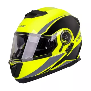 Kask motocyklowy pełny W-TEC Banelmeda - Czarny-fluo żółty - Czarny-fluo żółty