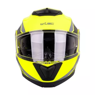 Kask motocyklowy pełny W-TEC Banelmeda - Czarny-fluo żółty