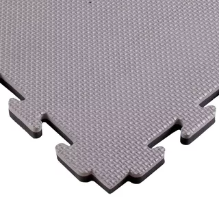 Mata Puzzle tatami podkładka do ćwiczeń inSPORTline Sazegul 100x100x2 cm - szaro-czarny, wzór 5 pasków