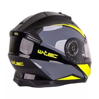 Kask motocyklowy pełny W-TEC Banelmeda - Czarny-fluo żółty