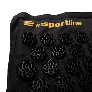 Ekskluzywna mata i poduszka do masażu akupresury inSPORTline EcoSpike + torba - Czarny