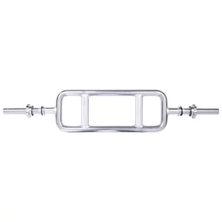 Gryf do tricepsów inSPORTline Tridabar 88,5 cm ∙ ergonomiczny z 2 uchwytami ∙ nośność 150 kg ∙ stal chromowana ∙ średnica 30 mm ∙ waga 10 kg