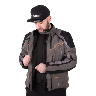Turystyczna kurtka motocyklowa W-TEC Smackton - Szary pomarańczowy