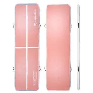 Ścieżka akrobatyczna do ćwiczeń Airtrack inSPORTline Airstunt 400x100x10 cm pink