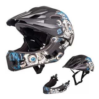 Kask Downhill na rower motor enduro zjazdowy W-TEC Delgada - Black Heart Mechanic
