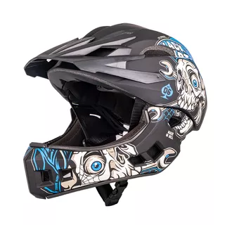 Kask Downhill na rower motor enduro zjazdowy W-TEC Delgada - Freestylowy błękit