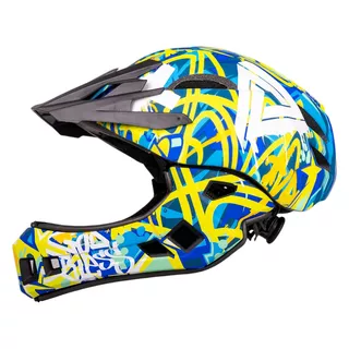 Kask Downhill na rower motor enduro zjazdowy W-TEC Delgada - Freestylowy błękit
