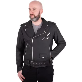 Męska skórzana kurtka motocyklowa W-TEC Brineo - Matt.czarny