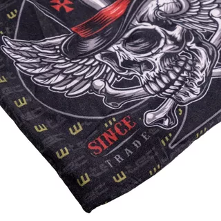 Wielofunkcyjna chusta na motor szalik ocieplacz na szyję W-TEC Black Heart Scarfest - Skrzydła Czaszki
