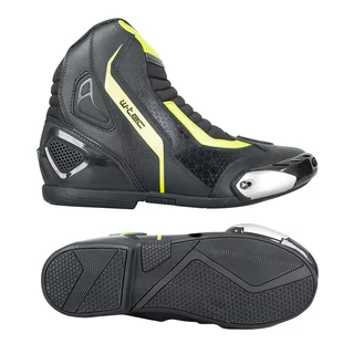 Męskie buty motocyklowe W-TEC GlamCE - Czarny-fluo żółty