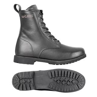 Męskie skórzane buty motocyklowe W-TEC Benga - Czarny