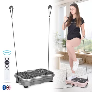 Platforma wibracyjna z linkami, głośnikiem, bluetooth inSPORTline Maviro - Grafitowy