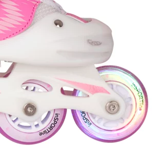 Łyżworolki dziecięce regulowane inSPORTline Caneto ze świecącymi kółkami LED ABEC-7