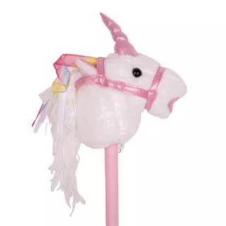 Hobby Horse jednorożec konik na kiju z dźwiękiem inSPORTline Garanito - Biały