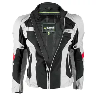 Męska kurtka motocyklowa W-TEC Ventex - Jasnoszary