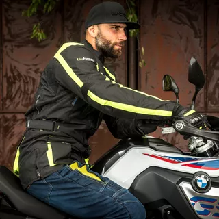 Męskie dżinsy motocyklowe W-TEC Biterillo - Niebieski