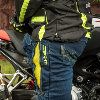 Męskie dżinsy motocyklowe W-TEC Biterillo - Niebieski