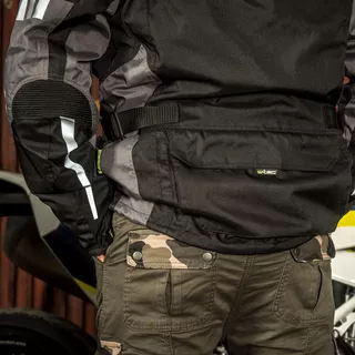 Męskie spodnie motocyklowe W-TEC Shoota - Oliwkowa zieleń