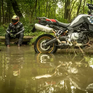 Męskie spodnie motocyklowe softshell W-TEC Erkalis GS-1729 - Czarny
