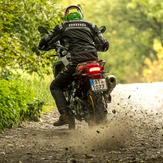 Męskie spodnie motocyklowe softshell W-TEC Erkalis GS-1729 - Czarny