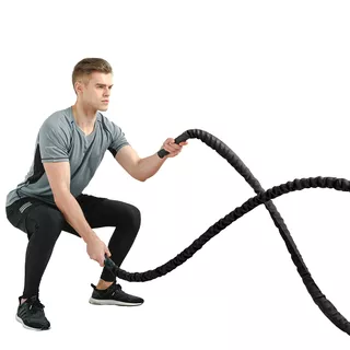 Lina treningowa inSPORTline Waverope Base 5 cm × 15 m ∙ do ćwiczeń siłowych i funkcjonalnych ∙ odporność na przetarcia, długa żywotność