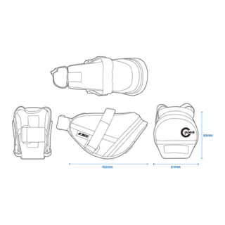 Torba pod siodełko Crops Gina 04-XS - Biały