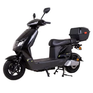 Skuter elektryczny W-TEC Raike II 10" ∙ hamulce tarczowe hydrauliczne ∙ zasięg 65 km ∙ nośność 115 kg ∙ zamykany bagażnik - Czarno-srebrny