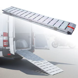 Rampa najazdowa do ATV/UTV W-TEC Gordanox ∙ nośność 340 kg ∙ aluminiowa ∙ składana ∙ 2 pasy mocujące ∙ waga 19,3 kg
