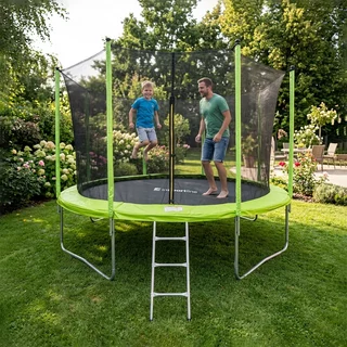 Trampolina ogrodowa z pełnym wyposażeniem inSPORTline Irbiso 366 cm
