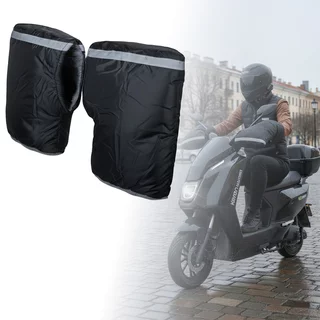 Mufki rękawice ocieplające na kierownice inSPORTline Glovara ∙ ocieplacze dłoni ∙ ciepłe futerko ∙ wodoodporne ∙ wiatroszczelne ∙ elementy odblaskowe