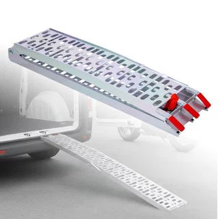 Rampa najazdowa W-TEC Haldenor ∙ najazd ∙ składana ∙ aluminiowa ∙ nośność 340 kg ∙ waga 6,2 kg ∙ pasek mocujący