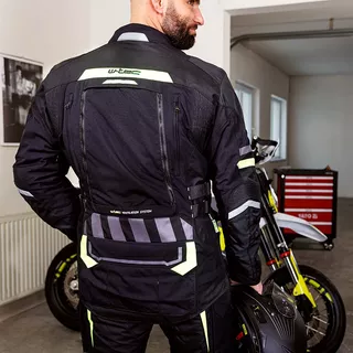 Męska kurtka motocyklowa W-TEC Aircross - Czarno-złoty