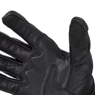 Męskie skórzane rękawice motocyklowe W-TEC Cherton - Czarny