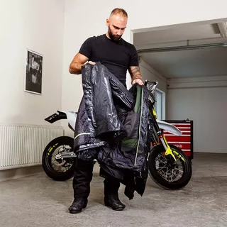Męska kurtka motocyklowa W-TEC Aircross - Czarno-złoty
