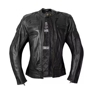Damska skórzana kurtka motocyklowa W-TEC Urban Noir Lady - Czarny