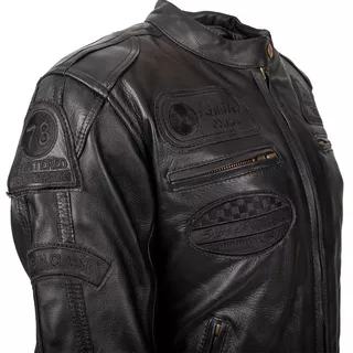 Damska skórzana kurtka motocyklowa W-TEC Urban Noir Lady - Czarny