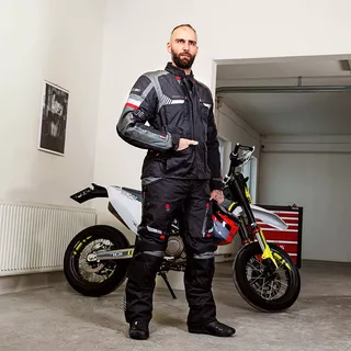 Spodnie motocyklowe męskie W-TEC Excellent - Szary