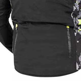 Męska kurtka motocyklowa z kapturem Softshell W-TEC Kybero - Czarny-fluo