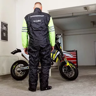 Motocyklowy kombinezon przeciwdeszczowy W-TEC Smedava - Czarny-fluo