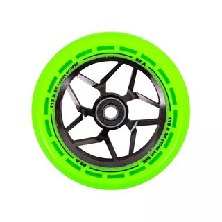 Kółka do hulajnogi LMT L Wheel 115 mm z łożyskami ABEC 9 - Czarny/Czarny - Czarno-zielony