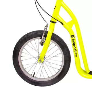 Hulajnoga inSPORTline Milester 16/12" z pompowanymi kołami - Limetka