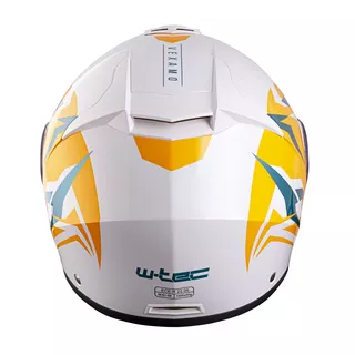 Kask motocyklowy szczękowy z blendą W-TEC Vexamo PI Graphic z Pinlockiem - Biała Grafika
