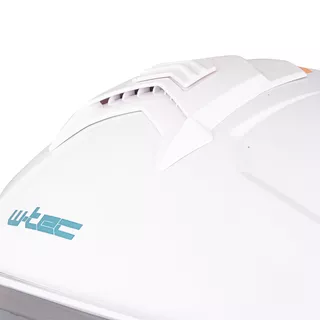 Kask motocyklowy szczękowy z blendą W-TEC Vexamo PI Graphic z Pinlockiem - Biała Grafika
