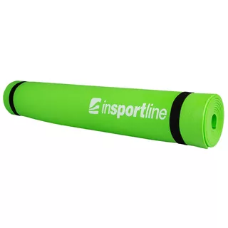 Mata do ćwiczeń fitness inSPORTline EVA 173x60x0,4 cm - Czarny - Odblaskowy zielony
